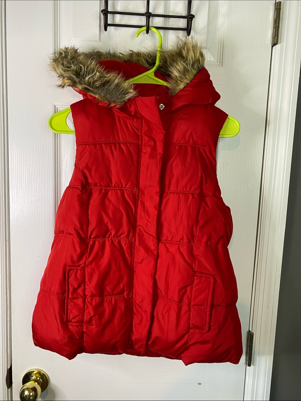 Old Navy Red Women’s Jacket With Hood Size Small.